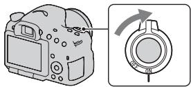 SONY A65 - Accensione della fotocamera e impostazione dell'orologio - 1