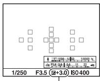 SONY A65 - Regolare l'esposizione con la manopola di controllo anteriore. - 1