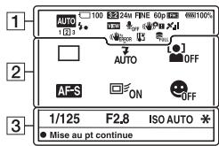 SONY A77 - Listedesicones pourle mode viseur - 1