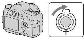 SONY A77 - Placez l'interrupteur d'alimentation sur ON pour allumer l'appareil. - 1