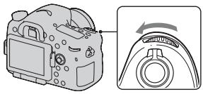 SONY A77 - Pivotez la molette de commande avant vers la gauche jusqu'à ce que [BULB] s'affiche. - 1