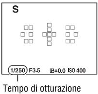 SONY A77 - Selezionare il tempo di otturazione con la manopola di controllo anteriore o posteriore. - 2