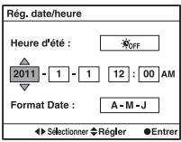 SONY A77 - Sélectionnez chaque élément à l'aide de «/» et définissez la valeur numérique avec ▲/▼. - 2