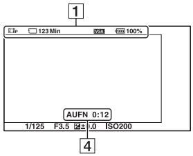 SONY NEX-6B - Auflistung der Symbole auf dem LCD-Monitor - 3