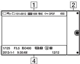 SONY NEX-6B - List of icons on the LCD screen - 4