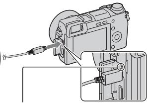 SONY NEX-6B - Connect the camera to the AC Adaptor (supplied), using the micro USB cable (supplied). Connect the AC Adaptor to the wall outlet (wall socket). - 2