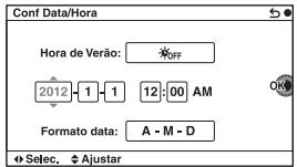 SONY NEX-6B - Definir a data e hora - 4