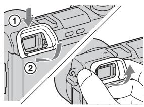 SONY NEX-6B - Applicazione/rimozione della conchiglia oculare - 1