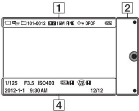 SONY NEX-6B - Lijst van pictogrammen op het LCD-schem - 4