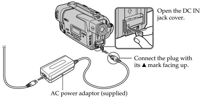 SONY CCD-TR317E - Connecting the mains lead (p. 17) - 1