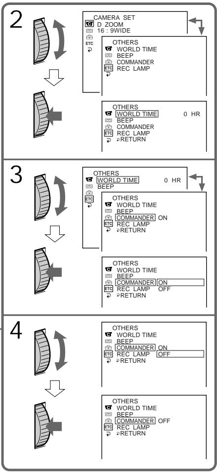 SONY CCD-TR415E - Changing the mode settings - 2