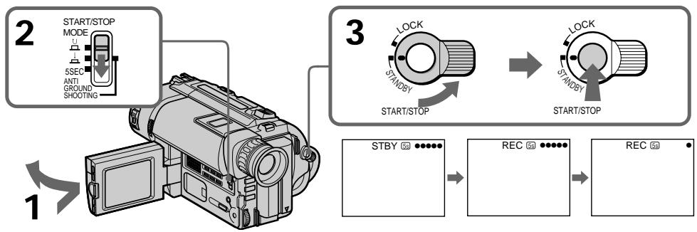 SONY CCD-TRV15E - Выбор режима START/STOP - 1