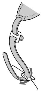 SONY CCD-TRV25 - Attaching the shoulder strap - 1