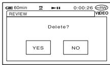60min 0:00:26 REVIEW Delete? YES NO