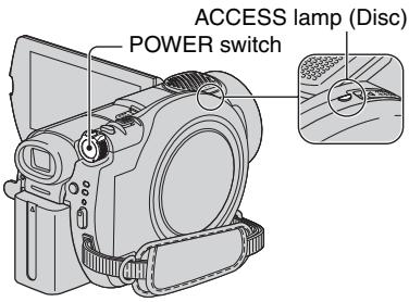 ACCESS lamp (Disc) POWER switch