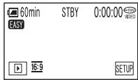 60min STBY 0:00:00 EASY 16:9 SETUP