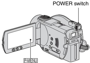 POWER switch P-MENU