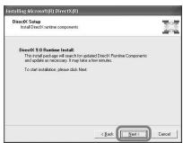 Installing Microsoft Front DirectOSO DirectOS Setup Install DirectOS online components DirectOS 3.0 Routine Install This install package will search for updated DirectOS Online Components and update as necessary. It may take a few minutes. To start installation, please click Next. OK Next Cancel