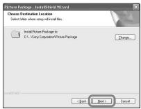 Picture Package - InstallShield Wizard Choose Destination Location Select slide where setup will install files. Install Picture Package to C:\Story Composition\Picture Package Change... < Back Next Cancel