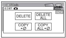 EDIT DELETE DELETE ALL COPY + COPY ALL + END