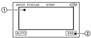 SPOT FOCUS STBY RW ① AUTO END ②