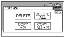 EDIT DELETE DELETE ALL COPY + COPY ALL+⊗ END