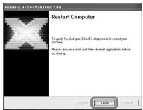 Installing Microsoft SQL Server Restart Computer To apply the changes, DirectX setup needs to restart your windows. Please save your mark, and then show all applications before continuing. Finish Cancel