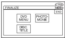FINALIZE DVD MENU PHOTO- MOVIE DISC TITLE RWD VIDEO END