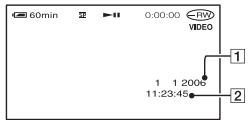 60min 0:00:00 R/W VIDEO 1 1 2006 11:23:45 1 2