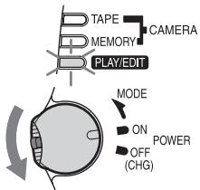 SONY DCR-HC30E - Slide the POWER switch repeatedly to select the PLAY/EDIT mode. - 1