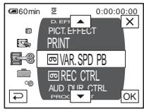 SONY DCR-HC30E - Touch □/□ to select (EDIT/PLAY), then touch OK. - 1
