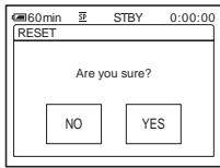 SONY DCR-HC30E - Initializing the settings - Reset - 4