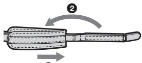 SONY DCR-HC30E - Using the Strap Belt as a wrist strap - 2