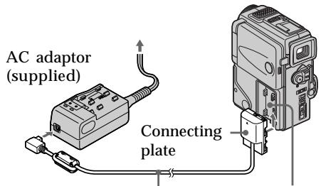 SONY DCR-PC2E - Connecting the mains lead (p. 16) - 1