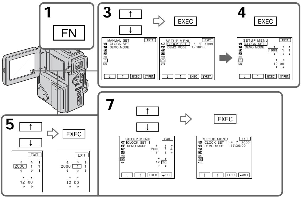 SONY DCR-PC2E - IpeyeCTaHOBKa DaTbI N BpemeHn - 1