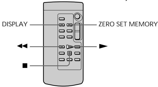 DISPLAY ZERO SET MEMORY