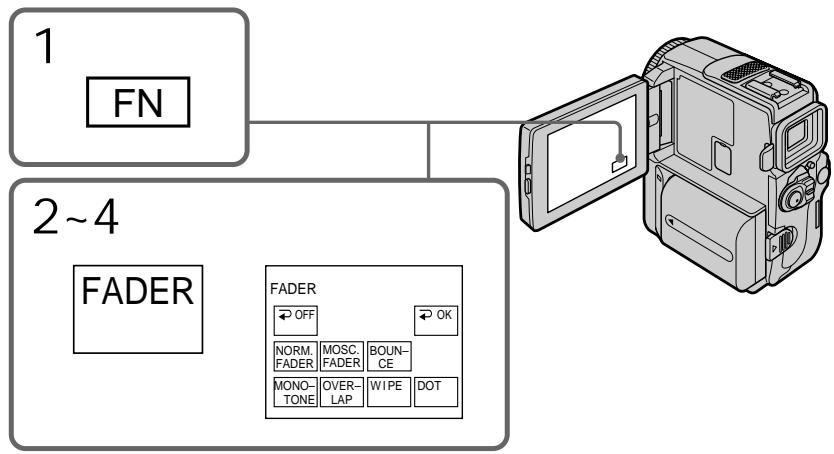 SONY DCR-PC9E - Использование функции фейдера - 1
