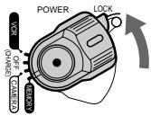 POWER LOCK VCR (OHMS) OFF CAMERA KEYCK