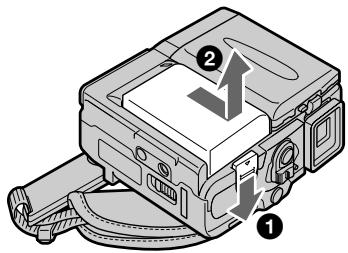 Diagram of a device with numbered components and directional arrows indicating movement or assembly