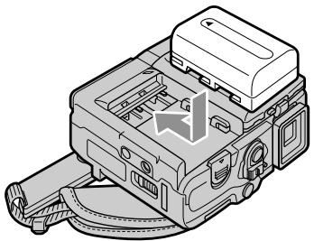 SONY DCR-PC9E - Installing the battery pack - 1