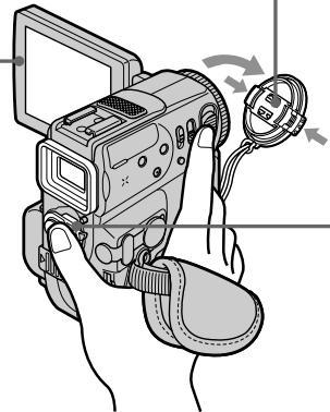 SONY DCR-PC9E - Press OPEN to open the LCD panel. - 1
