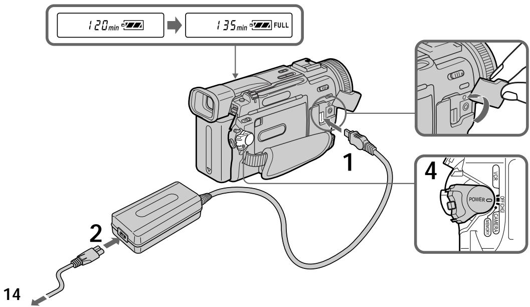 SONY DCR-TRV11E - Зарядка батарейного блока - 1