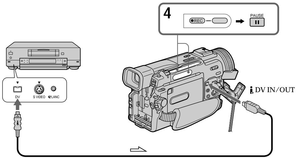 SONY DCR-TRV11E - Использование кабеля i.LINK (соединительный кабель DV) - 1