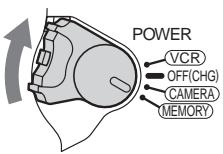 POWER VCR OFF(CHG) CAMERA MEMORY