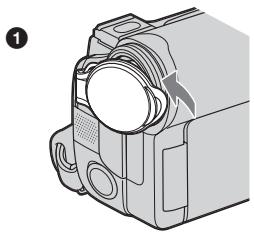 SONY DCR-TRV14E - Attaching the supplied lens cap - 1