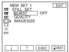 SONY DCR-TRV14E - Sélection de la taille des images fixes (DCR-TRV33E uniquement) - 2