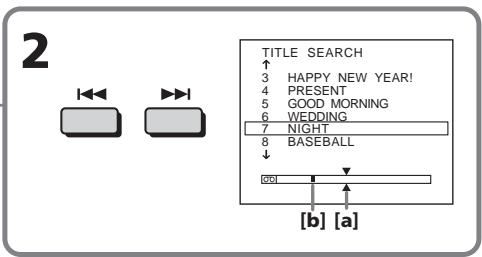 2 TITLE SEARCH ↑ 3 HAPPY NEW YEAR! 4 PRESENT 5 GOOD MORNING 6 WEDDING 7 NIGHT! 8 BASEBALL ↓ [0] [a] [b]