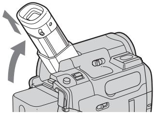 SONY DCR-TRV14E - Si vous utilisez le viseur lorsqu'une batterie à grande capacité est installée - 1
