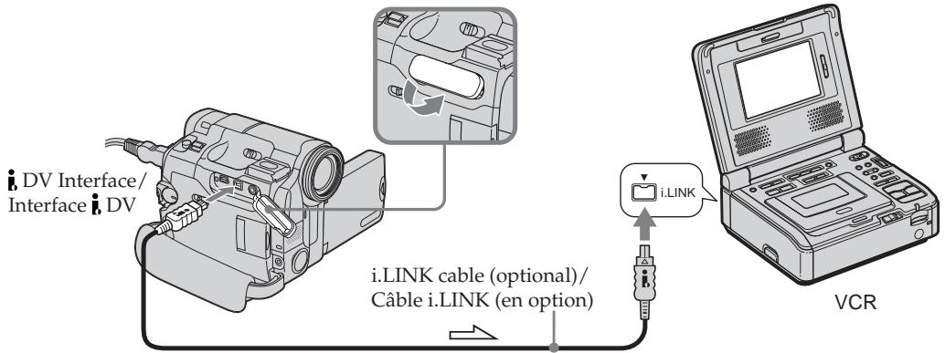DV Interface/ Interface i.DV i.LINK cable (optional)/ Câble i.LINK (en option) i.LINK VCR