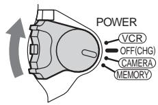 POWER VCR OFF(CHG) CAMERA MEMORY
